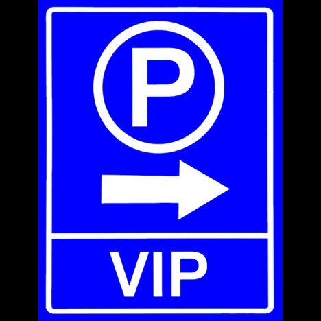 Indicator pentru parcare vip